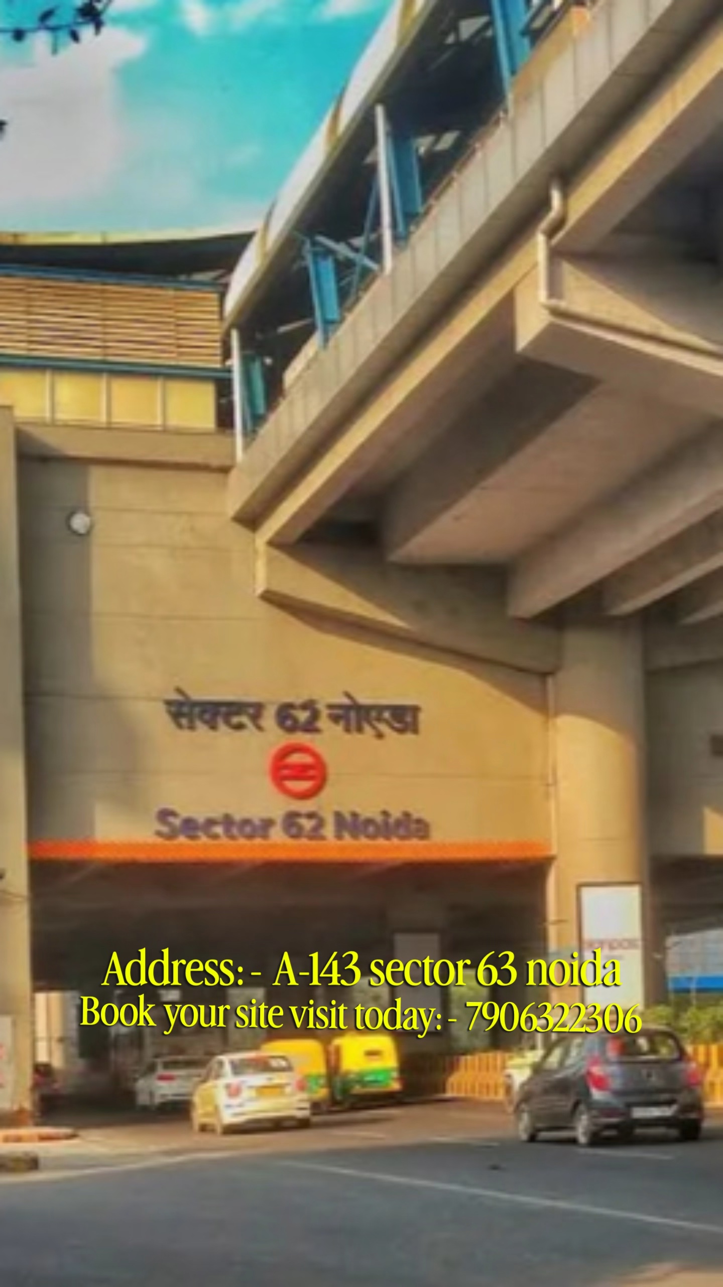 Sector 62 Noida Metro Station (3 Mins)