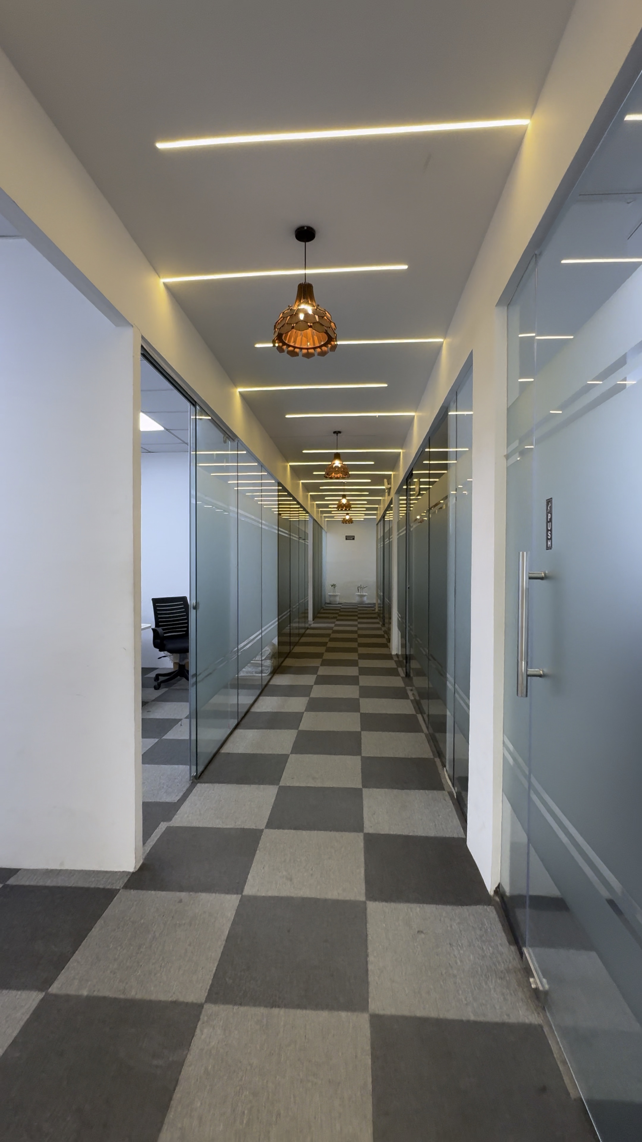 Aarambh Corporate Tower Glass Corridor and Executive Suites