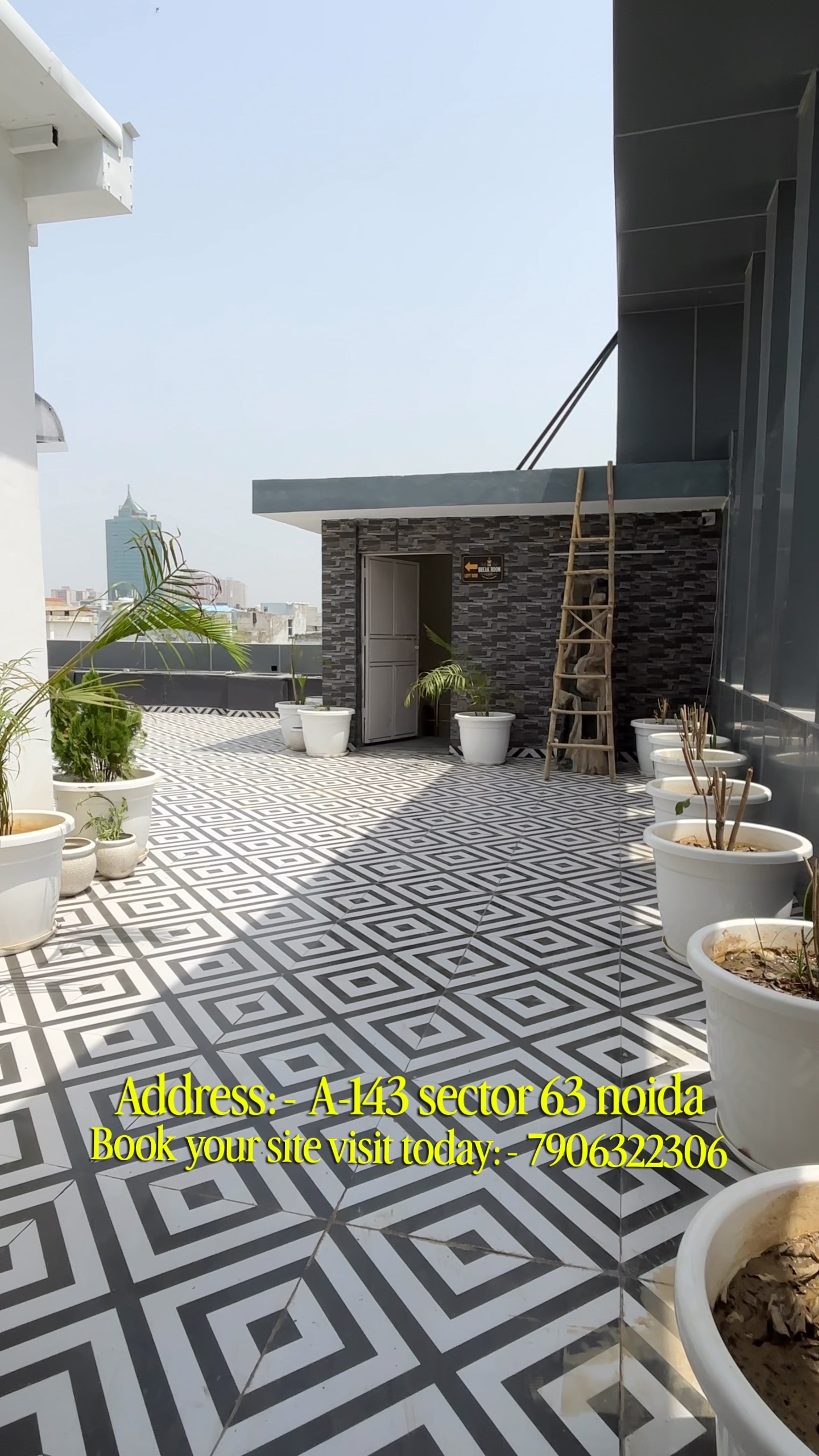 Terrace Garden Planters & Skyline View
